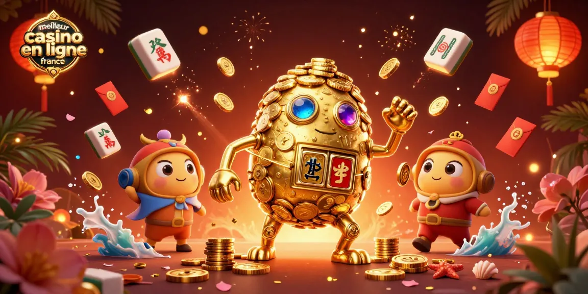 Jouez au meilleur casino en ligne France avec des éléments de jeu captivants dans une illustration 3D.