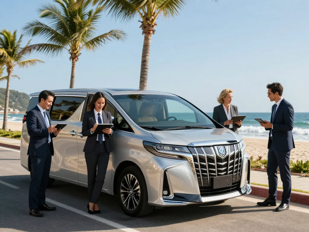 Thuê một chiếc Toyota Alphard cho các chuyến công tác, thể hiện sự sang trọng và sự chuyên nghiệp.