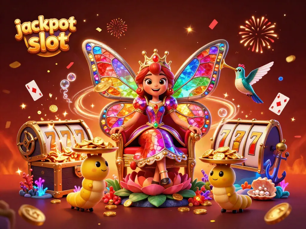 Engaging illustration showcasing a jackpot slot theme with vibrant characters and gold coins.