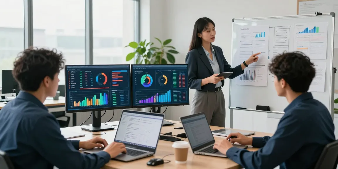 Experts analyzing financial crime intelligence data in a modern office.