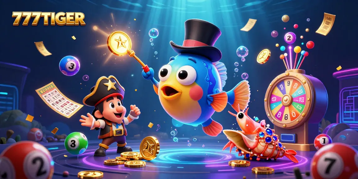 Win big at 777TIGER with vibrant 3D cartoon characters celebrating a casino-themed environment full of excitement.