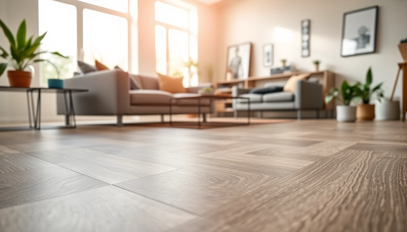 Transform your space with luxury vinyl plank flooring that combines elegance and durability in a chic living room.