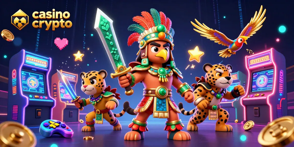 Dynamisez vos gains avec casino crypto dans cette illustration captivante de guerres azteques.
