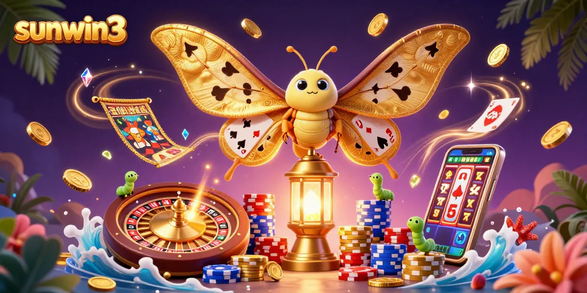 Experience thrilling gameplay with sunwin3, showcasing a vibrant casino scene filled with stunning 3D elements and rich graphics.