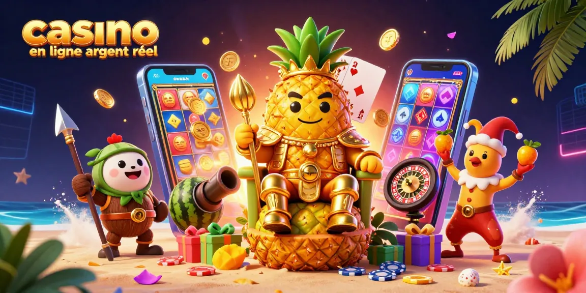 Découvrez le roi ananas en ligne brillant au casino, offrant des gains argent réel aux joueurs.