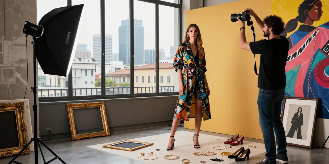 Servizio fotografico nella moda presso MaxArt studio fotografico a Milano, con modello e attrezzature professionali per foto di alta moda.