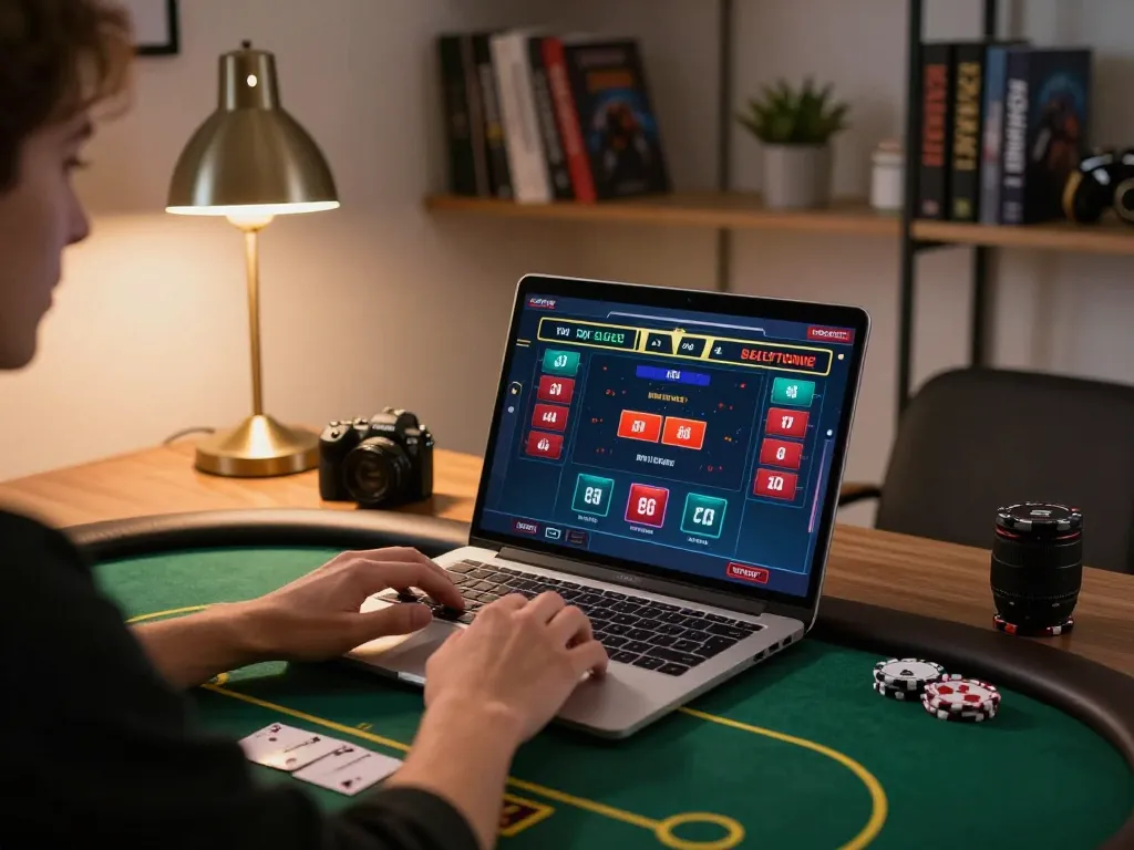 Player engages in online poker at Jun88 com, showcasing thrilling gameplay and strategic decisions.