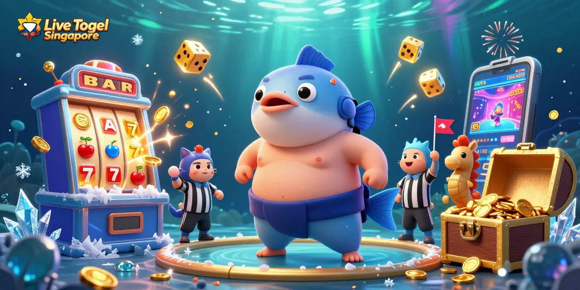 Experience the excitement of Live Togel Singapore with this vibrant underwater casino scene.