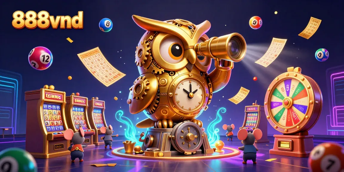 Experience thrilling casino excitement with 888vnd's vibrant gaming scene featuring animated characters and dynamic elements.