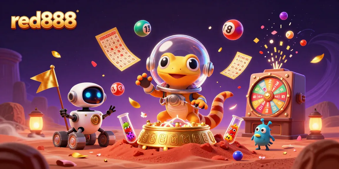 Experience gaming excitement with red888 as Martian gecko discovers a golden casino.