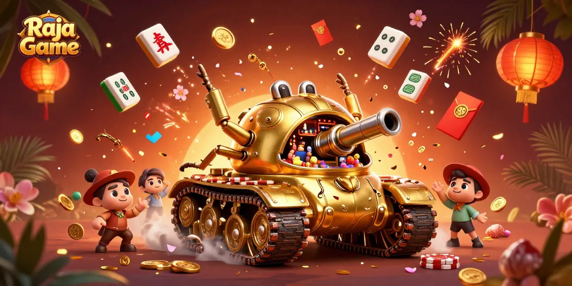 Enjoy thrilling predictions and wins with Raja Game's colorful casino adventure scene.