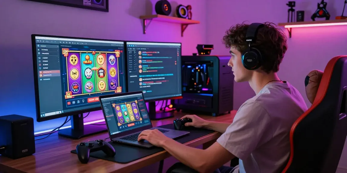 Vibrant gaming scene at https://gravatar.com/playbook88official showcasing a passionate gamer in an inviting setup