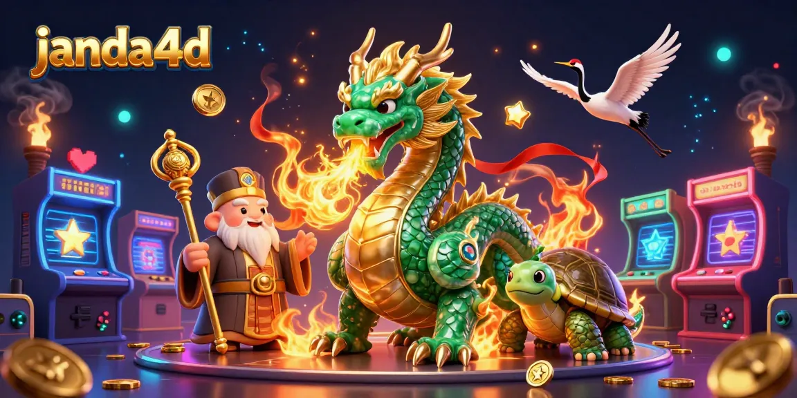 Janda4d menghadirkan permainan kasino dengan set naga dan kura-kura dalam desain 3D menarik.